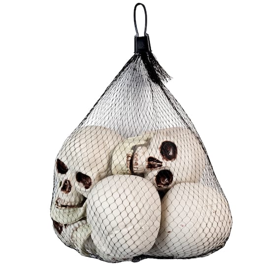 3.5'' Skull Head Halloween Decorations, 6ct.